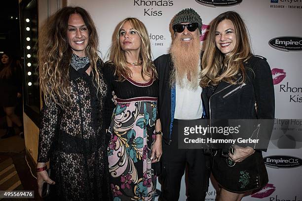 Billy Gibbons and Gilligan Stillwater attend the Benefit Concert And Live Auction For Rhonda's Kiss at El Rey Theatre on November 3, 2015 in Los...