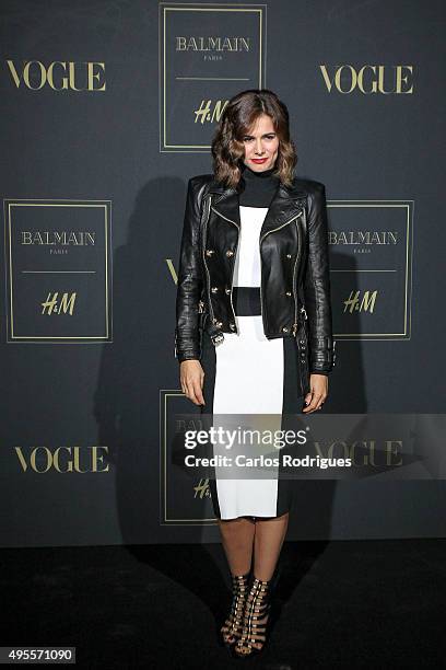 Portuguese Actress Claudia Vieira during the Balmain Launch Event in Lisbon on November 3, 2015 in Lisbon, Portugal.