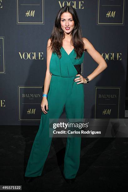 Portuguese Actress Sara Salgado during the Balmain Launch Event in Lisbon on November 3, 2015 in Lisbon, Portugal.