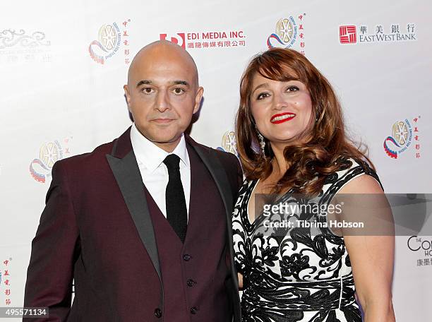 Omar Akram and Guest attend the Chinese American Film Festival Opening Ceremony and Gold Angel Awards Ceremony at The Ricardo Montalban Theatre on...