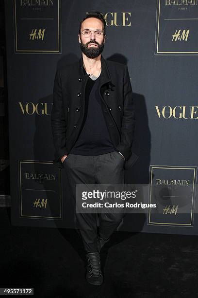 Portuguese Stylist Rui Aires during the Balmain Launch Event in Lisbon on November 3, 2015 in Lisbon, Portugal.
