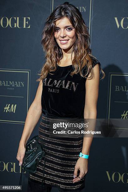 Portuguese TV Presenter Andreia Rodrigues during the Balmain Launch Event in Lisbon on November 3, 2015 in Lisbon, Portugal.