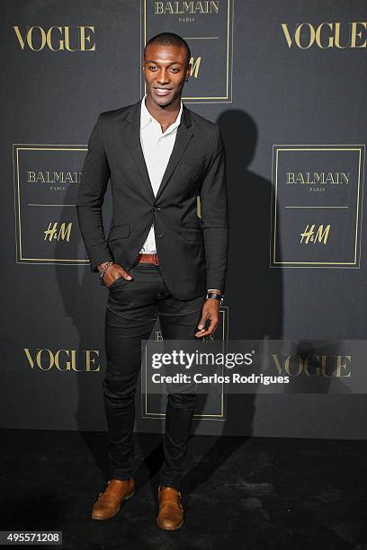 Portuguese International model Mauro Lopes during the Balmain Launch Event in Lisbon on November 3, 2015 in Lisbon, Portugal.