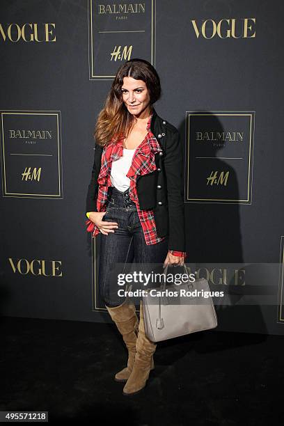 Portuguese actress Silvia Rizzo during the Balmain Launch Event in Lisbon on November 3, 2015 in Lisbon, Portugal.