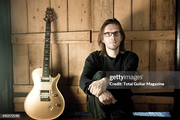 Portrait of English musician Steven Wilson, founding member of progressive rock group Porcupine Tree, photographed at his home in Hemel Hempstead on...