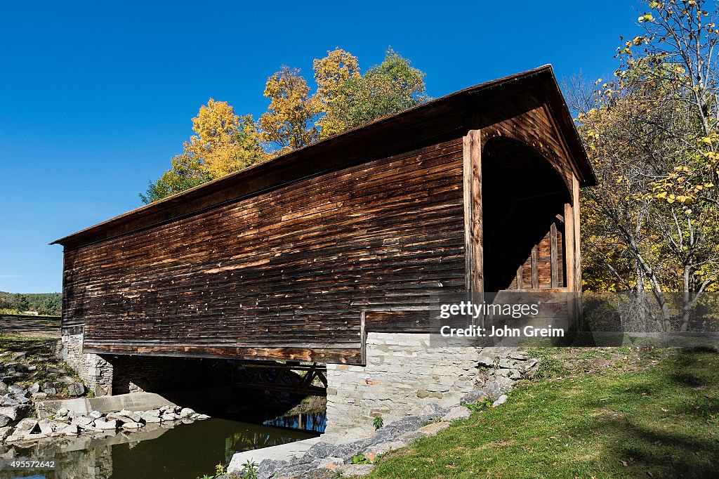 Hyde Hall covered bridge is the oldest existing covered...