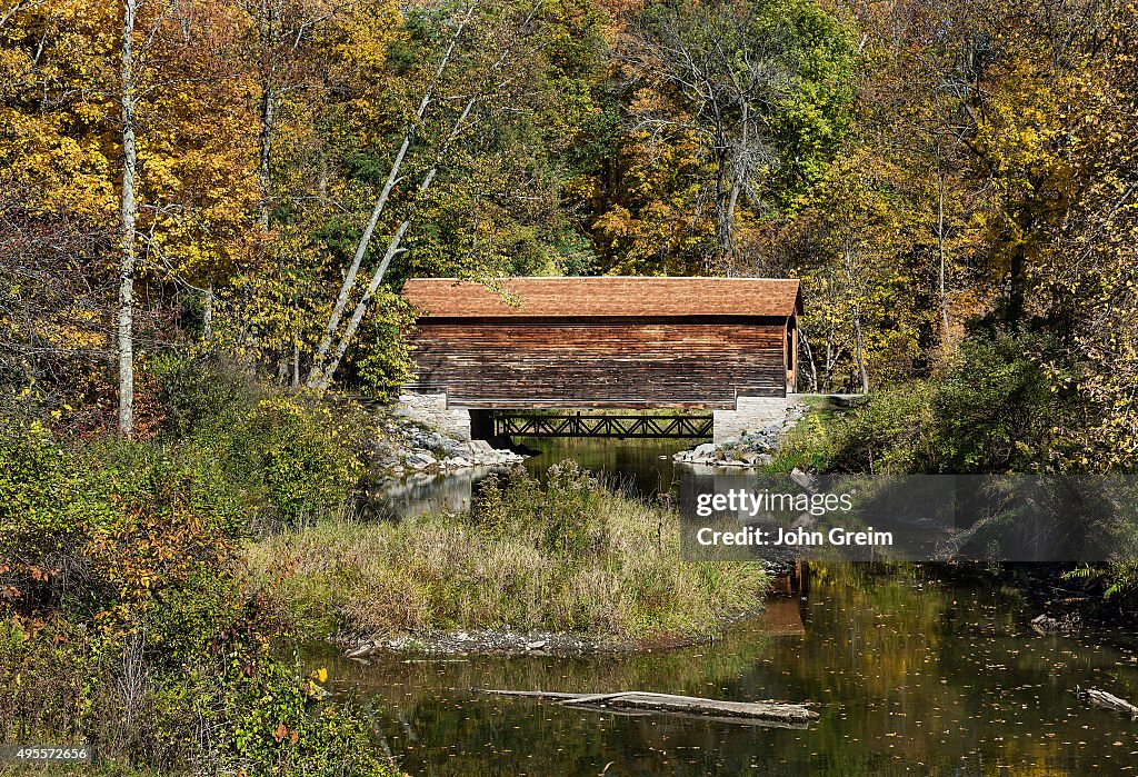 Hyde Hall covered bridge is the oldest existing covered...