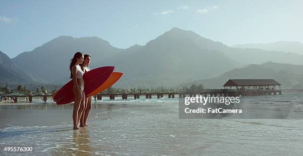 going surfing in hawaii - north shore oahu stock pictures, royalty-free photos & images