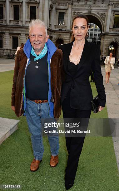 David Bailey and Catherine Bailey attend the Royal Academy Summer Exhibition preview party at the Royal Academy of Arts on June 4, 2014 in London,...