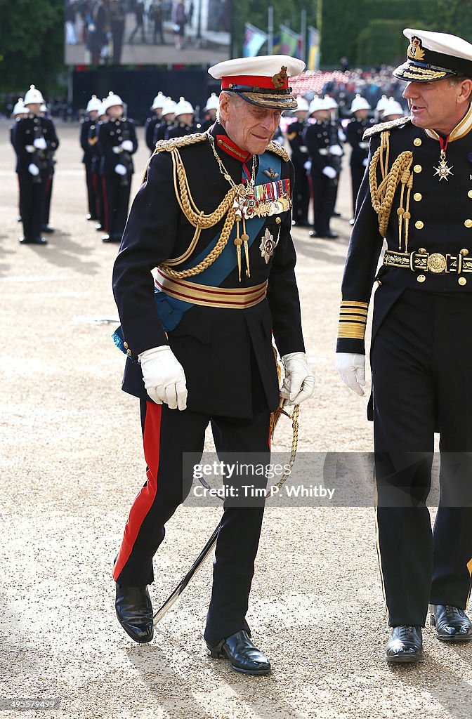 Royal Marines Stage Largest Ever Beating Retreat