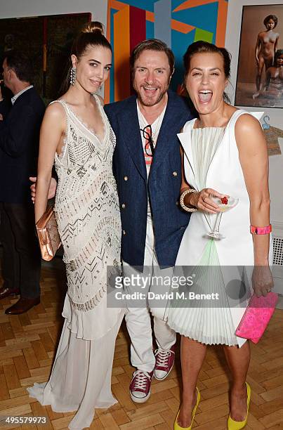 Amber Le Bon, Simon Le Bon and Yasmin Le Bon attend the Royal Academy Summer Exhibition preview party at the Royal Academy of Arts on June 4, 2014 in...