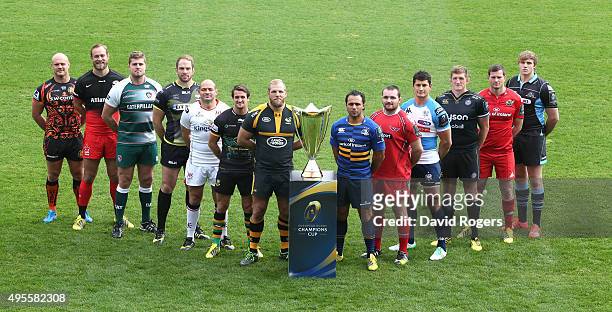 Premiership and Pro 12 captains Jack Yeandle, Exeter Chiefs, Alistair Hargreaves, Saracens, Ed Slater, Leicester Tigers, Alun-Wyn Jones, Ospreys,...