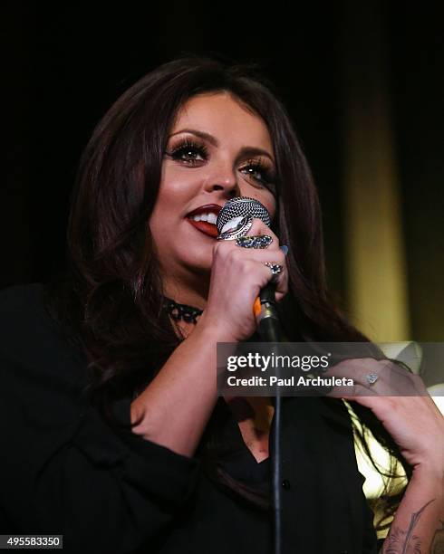 Singer Jesy Nelson of the Girl Group Little Mix performs live at the Hard Rock Cafe on November 3, 2015 in Hollywood, California.