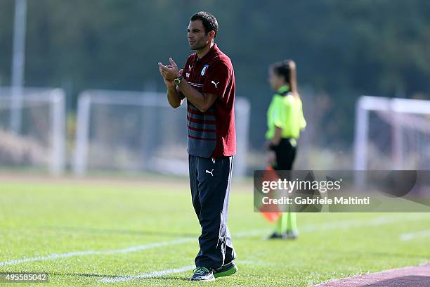 Enrico Sbardella manager of Italy U19 women's gestures during the international friendly match between Italy U19 and England U19 on November 4, 2015...