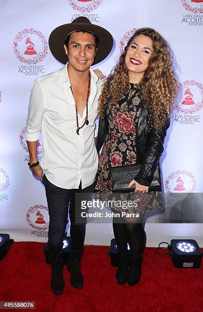 Periko Y Jessi Leon attend the Latin GRAMMY Acoustic Session Miami with Diego Torres at New World Center on November 3, 2015 in Miami Beach, Florida.