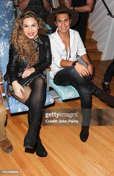 Periko Y Jessi Leon attend the Latin GRAMMY Acoustic Session Miami with Diego Torres at New World Center on November 3, 2015 in Miami Beach, Florida.