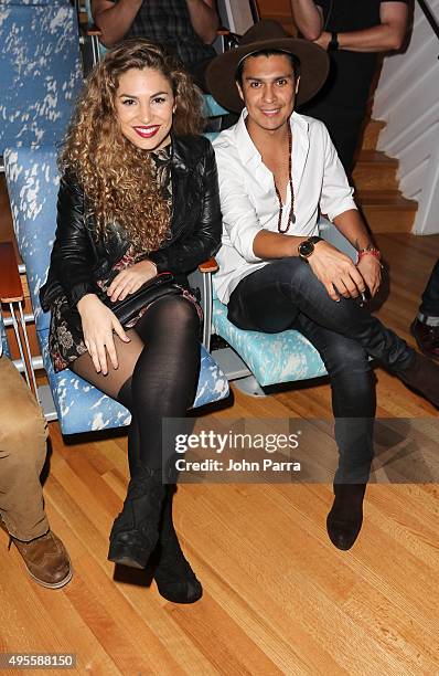 Periko Y Jessi Leon attend the Latin GRAMMY Acoustic Session Miami with Diego Torres at New World Center on November 3, 2015 in Miami Beach, Florida.