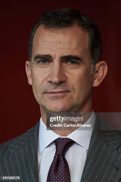 King Felipe VI of Spain attends the CEPYME 2015 Awards at the Reina Sofia Museum on November 4, 2015 in Madrid, Spain.