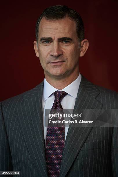 King Felipe VI of Spain attends the CEPYME 2015 Awards at the Reina Sofia Museum on November 4, 2015 in Madrid, Spain.