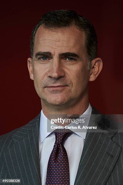 King Felipe VI of Spain attends the CEPYME 2015 Awards at the Reina Sofia Museum on November 4, 2015 in Madrid, Spain.