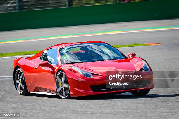 ferrari 458 spider sports car - ferrari spider stock pictures, royalty-free photos & images