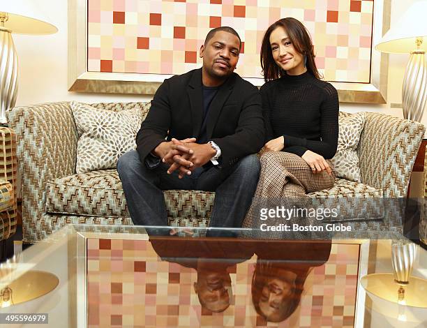 Actors Mekhi Phifer and Maggie Q promote their movie "Divergent," on Monday, March 3, 2014.