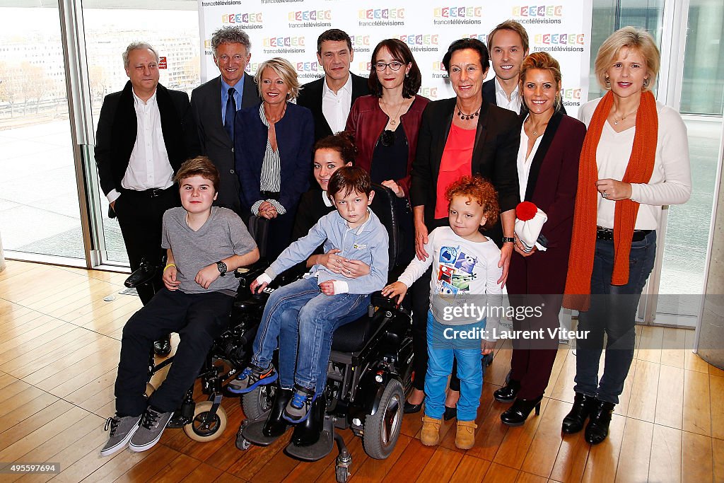 Telethon 2015 : Press Conference At France Television In Paris