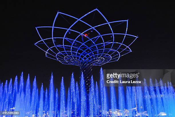 The' Albero della Vita' is displayed during the closing day of the exibition on October 31, 2015 in Milan, Italy.The gates of the Universal...