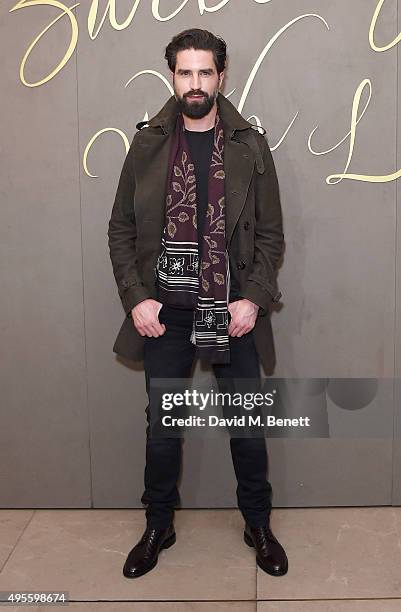 Jack Guinness arrives at the Burberry Festive film premiere at 121 Regent Street on November 3, 2015 in London, England.