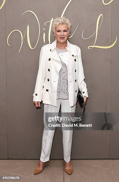 Julie Walters arrives at the Burberry Festive film premiere at 121 Regent Street on November 3, 2015 in London, England.