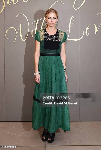 Laura Bailey arrives at the Burberry Festive film premiere at 121 Regent Street on November 3, 2015 in London, England.