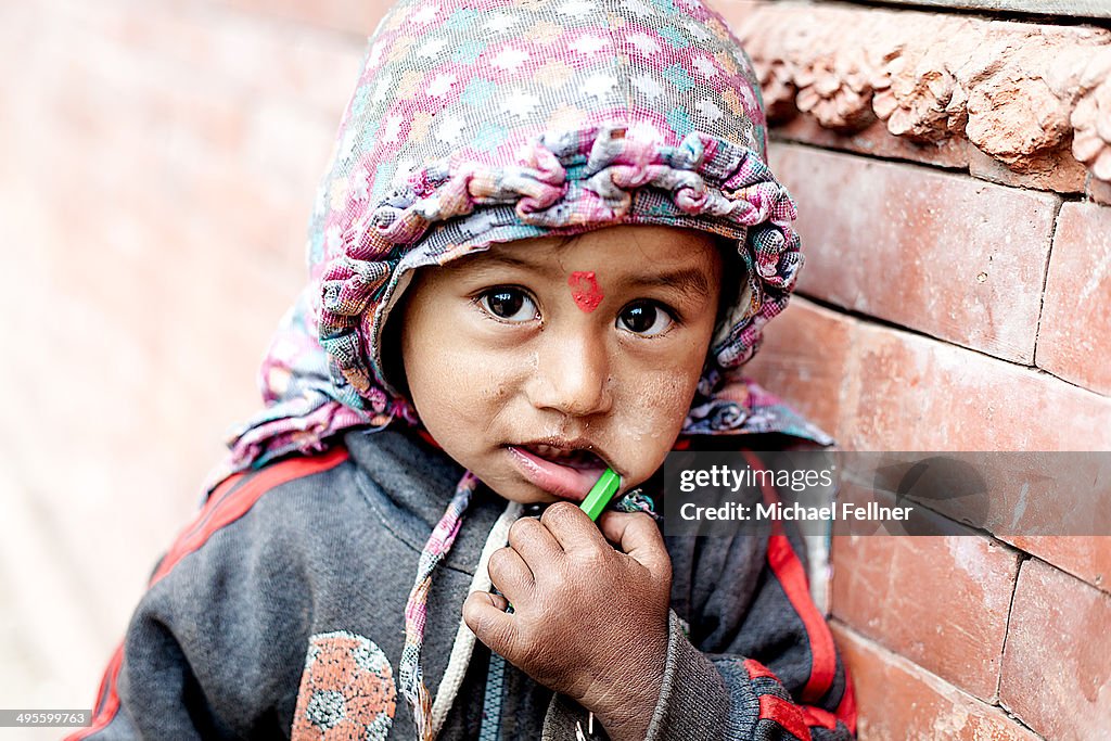 Young Nepali boy