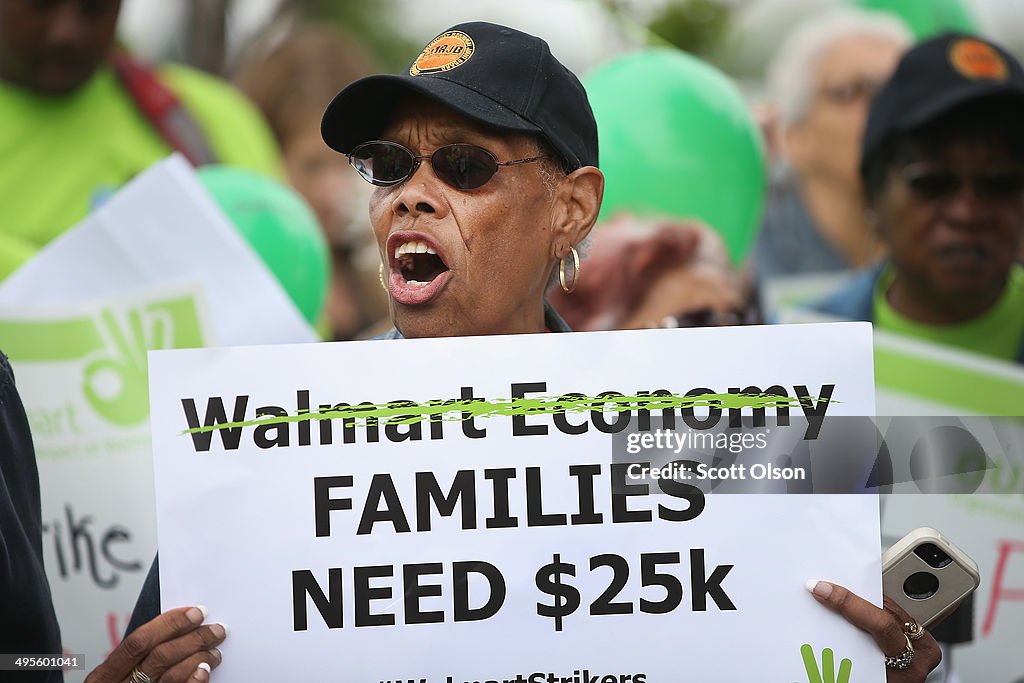 Walmart Workers, Activists Protest In Chicago During Shareholders Meeting
