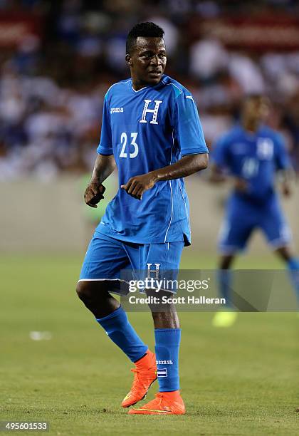 Marvin Chavez of Honduras in action during their Road to Brazil match against Isreal at BBVA Compass Stadium on June 1, 2014 in Houston, Texas.
