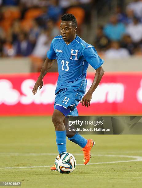 Marvin Chavez of Honduras in action during their Road to Brazil match against Isreal at BBVA Compass Stadium on June 1, 2014 in Houston, Texas.