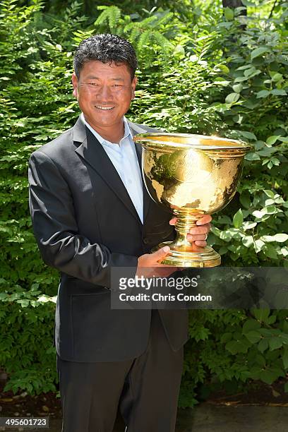 Choi of South Korea is named as Vice-Captain of the 2015 Presidents Cup International Team during a press conference at the Big Cedar Lodge Legends...