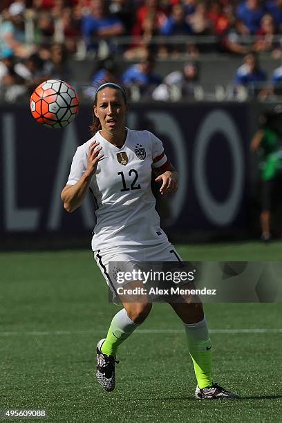 Lauren Holiday of USWNT is seen during a women's international friendly soccer match between Brazil and the United States at the Orlando Citrus Bowl...