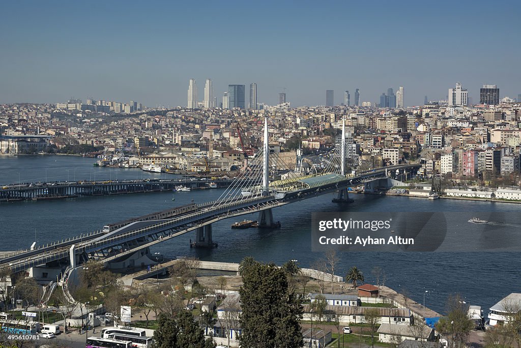 The Golden Horn Metro Bridge  in Istanbul