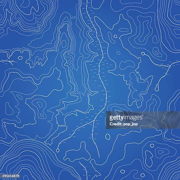 abstract topographic map - seamless pattern - lake stock illustrations