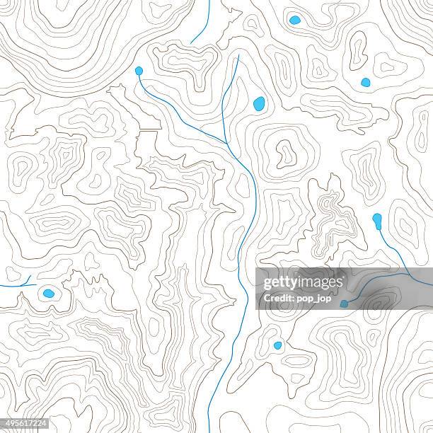 stockillustraties, clipart, cartoons en iconen met abstract topographic map - seamless pattern - topografische kaart