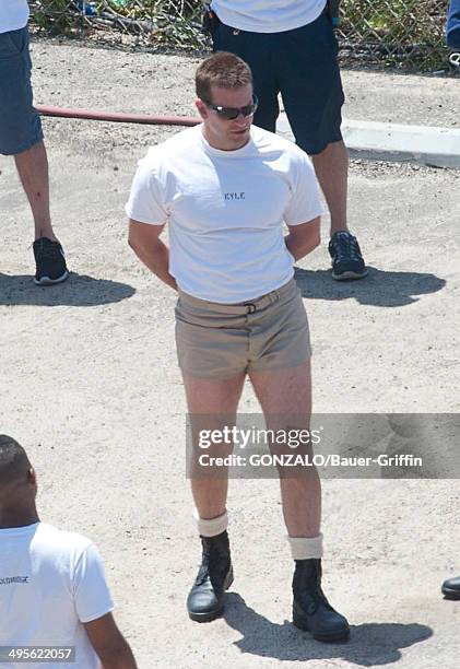 Bradley Cooper on the set of 'American Sniper' in Malibu, California on June 04, 2014 in Los Angeles, California.