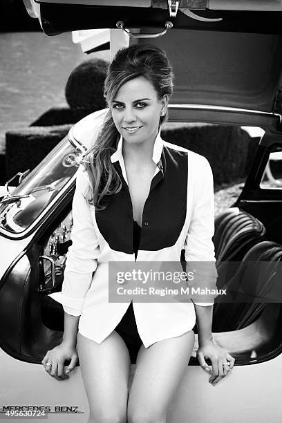British racing driver Susie Wolff is photographed for Self Assignment on August 20, 2015 in Belgium.