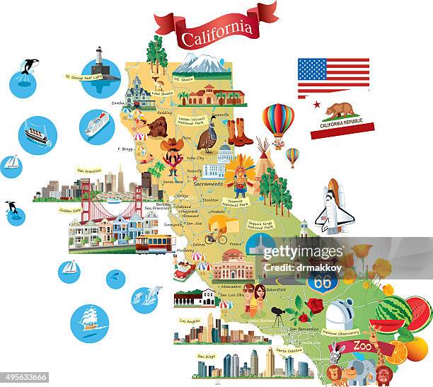 ilustraciones, imágenes clip art, dibujos animados e iconos de stock de dibujo mapa de california - california