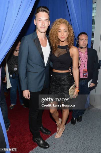 Sam Palladio and Chaley Rose attend the 2014 CMT Music awards at the Bridgestone Arena on June 4, 2014 in Nashville, Tennessee.