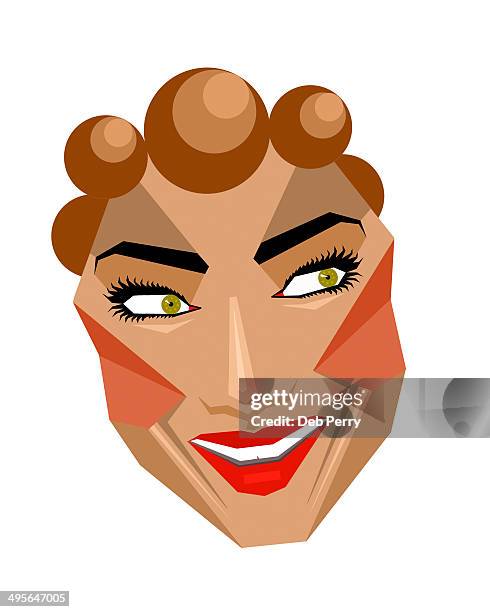 laughing woman - unique angle stock illustrations