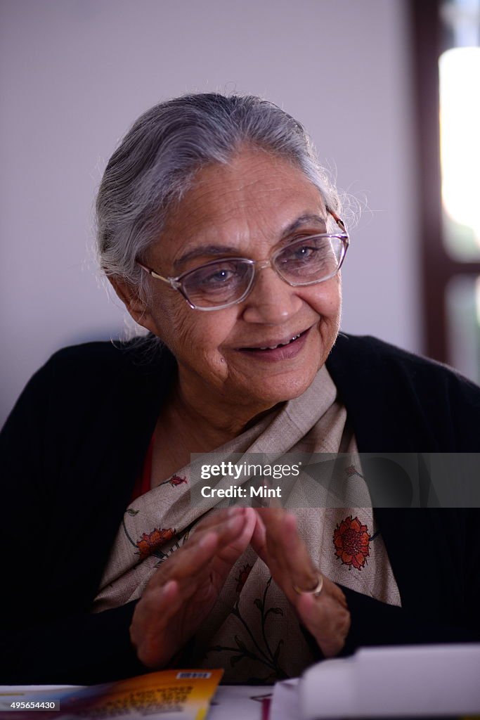 Profile Shoot Of Former Delhi Chief Minister Sheila Dikshit