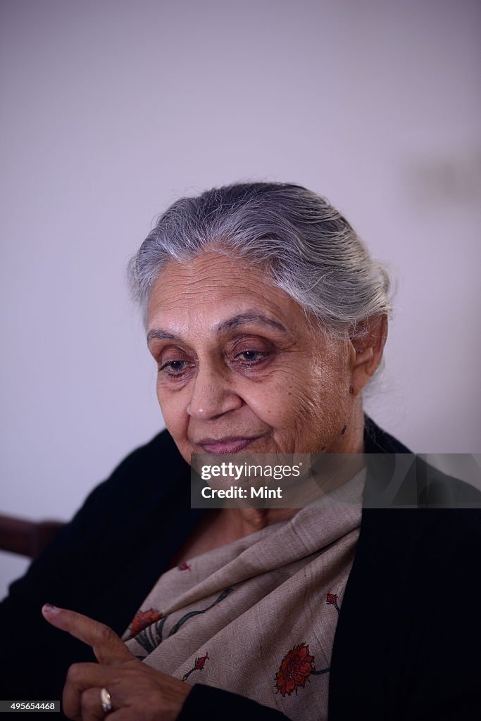 Profile Shoot Of Former Delhi Chief Minister Sheila Dikshit