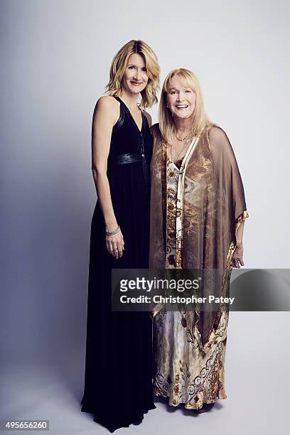 Actress Laura Dern and her mother actress Diane Ladd pose for a portrait during the 29th American Cinematheque Award honoring Reese Witherspoon at...