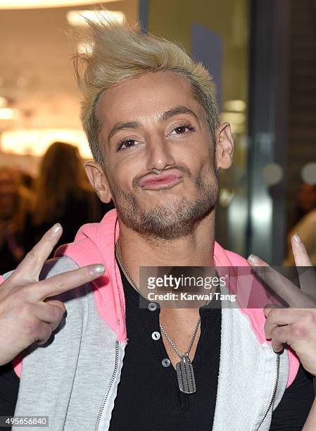 Frankie Grande attends a photocall to support the launch of her debut fragrance, Ari by Ariana Grande and also meet and greet her fans at Boots,...