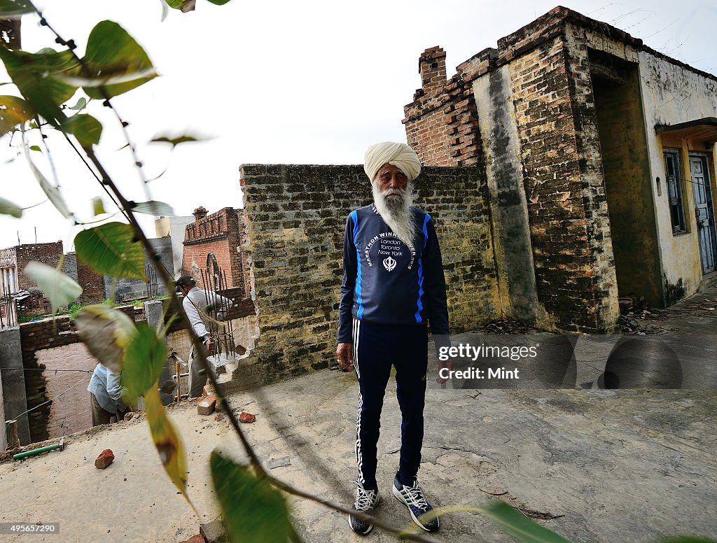 102-Year-Old Marathon Runner Fauja Singh At His Jalandhar House